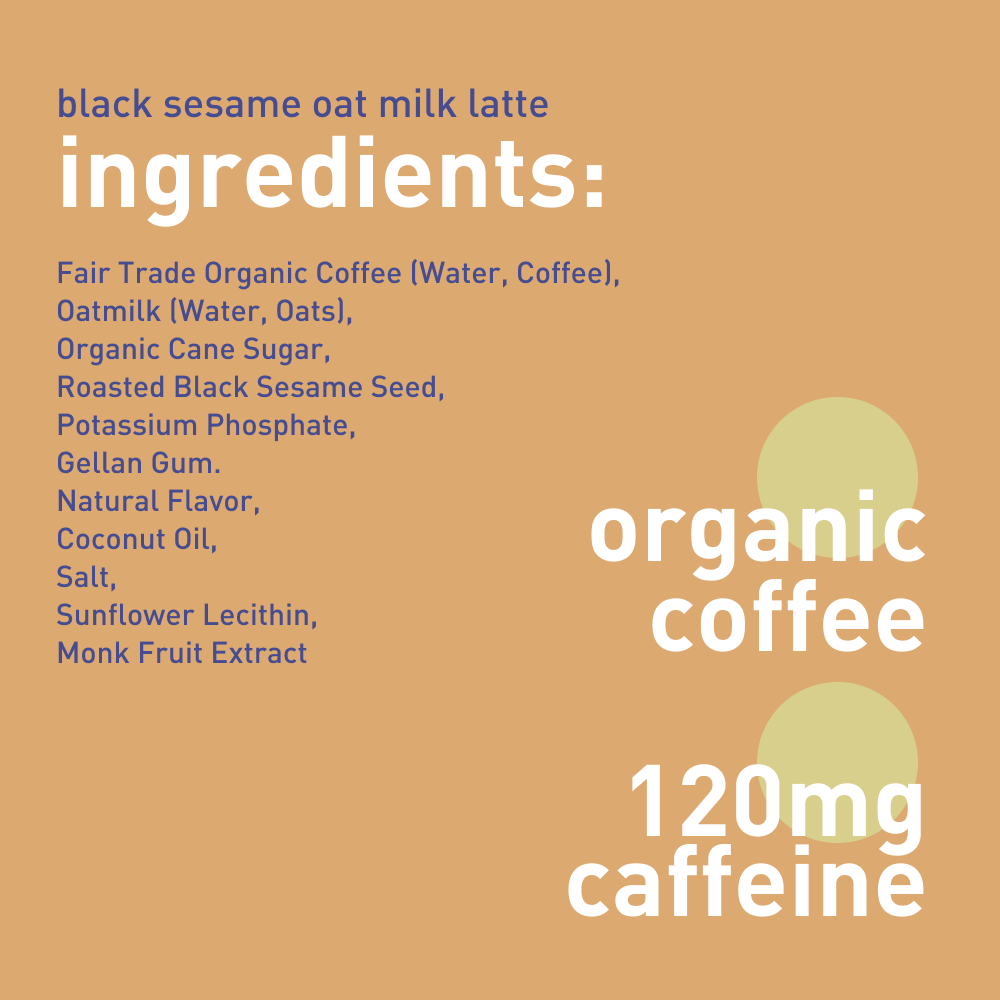 oat milk + black sesame + kyoto coffee [12 pack]